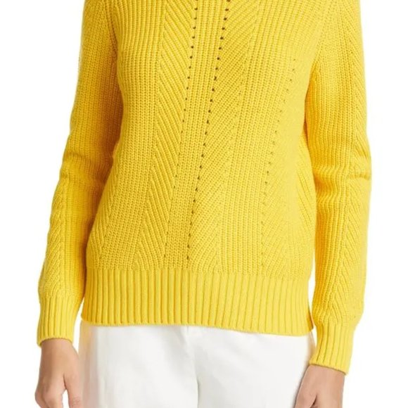 Ted Baker Hendrik Knit Crewneck Sweater in Yellow, Size 4 (Large) - Picture 5 of 16